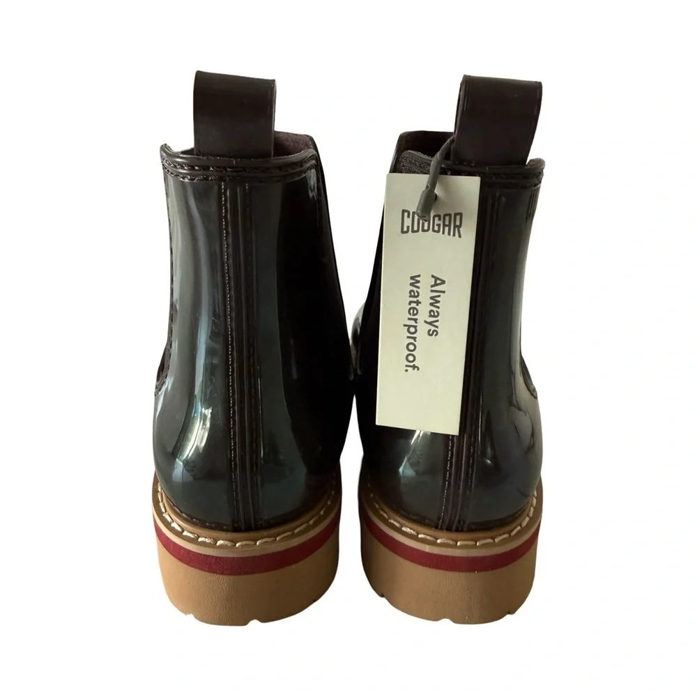 Cougar Kensington Chelsea Brown Waterproof Rain Boot NWT Size 9
